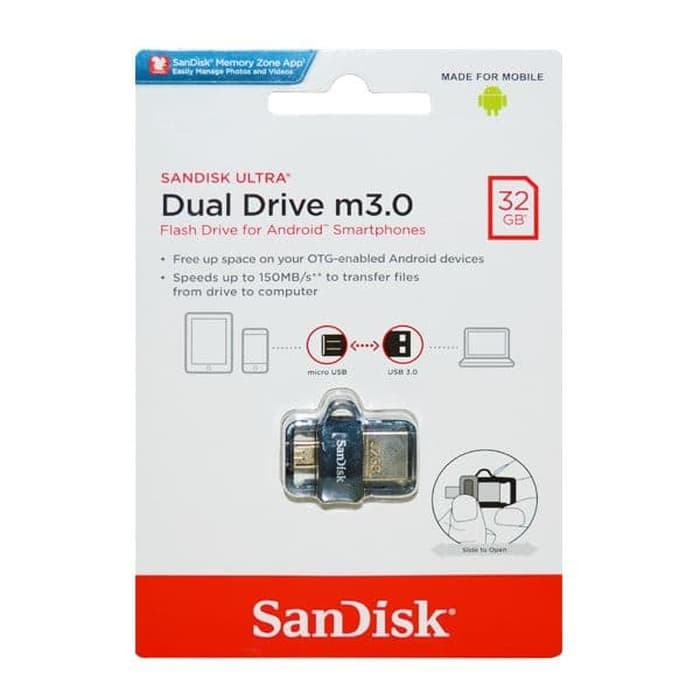 Flashdisk SANDISK 32GB Ultra Dual Drive OTG Usb m3.0 | ITECHBALI