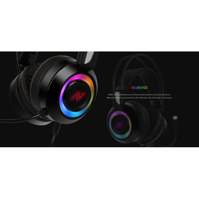 ABKONCORE CH60 REAL 7.1 RGB VIBRATION HEADSET GAMING ABKO NCORE