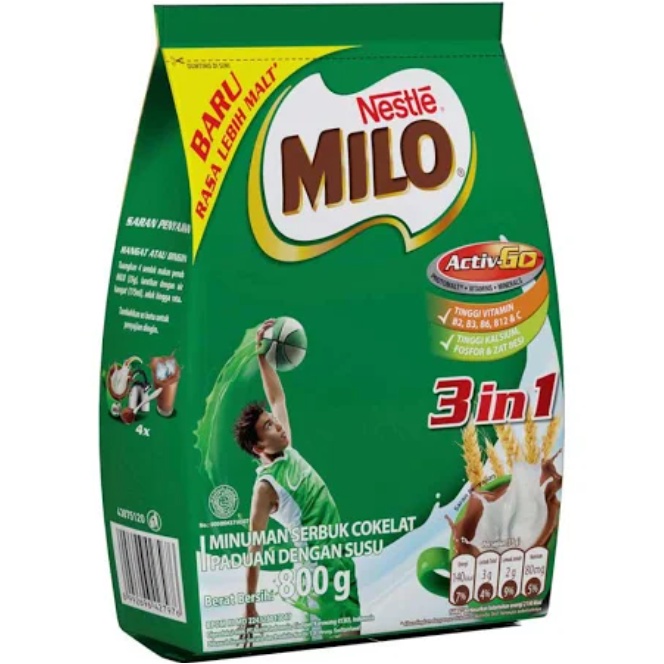 

Milo Activ-Go 3 in 1 Minuman Cokelat 800g