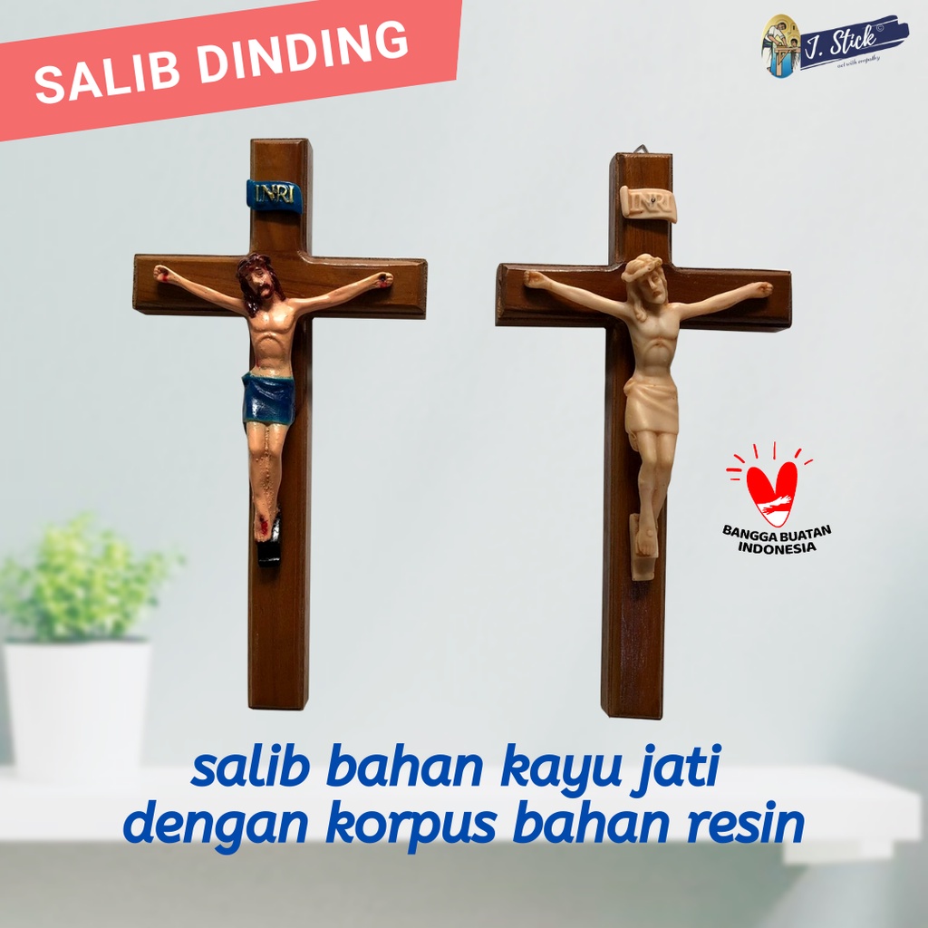 SALIB DINDING / GANTUNG, Kayu Jati dengan Corpus