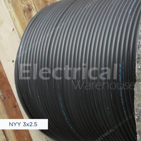 Kabel Listrik NYY 3x2.5mm2 SUTRADO Meteran ( 3x2.5mm 3x2.5 3 x 2.5mm 3x2.5 3x2,5 )