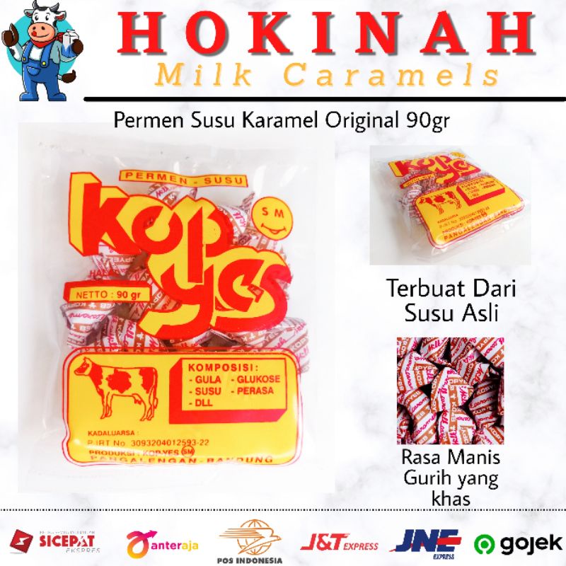 

Permen Susu Karamel Khas Pangalengan 90gr Merk Hokinah