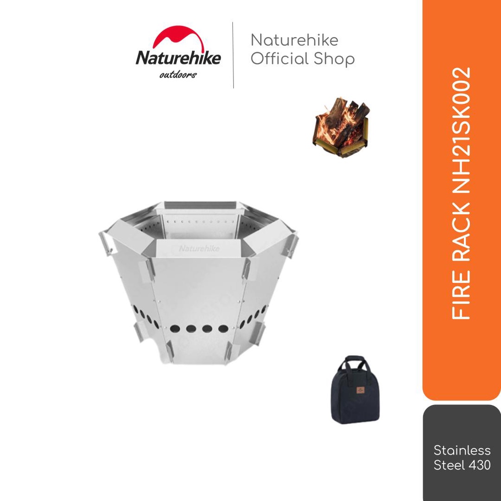 Naturehike Fire Pit / Bbq Grill / Kompor Kayu Bakar Camping Nh21Sk002