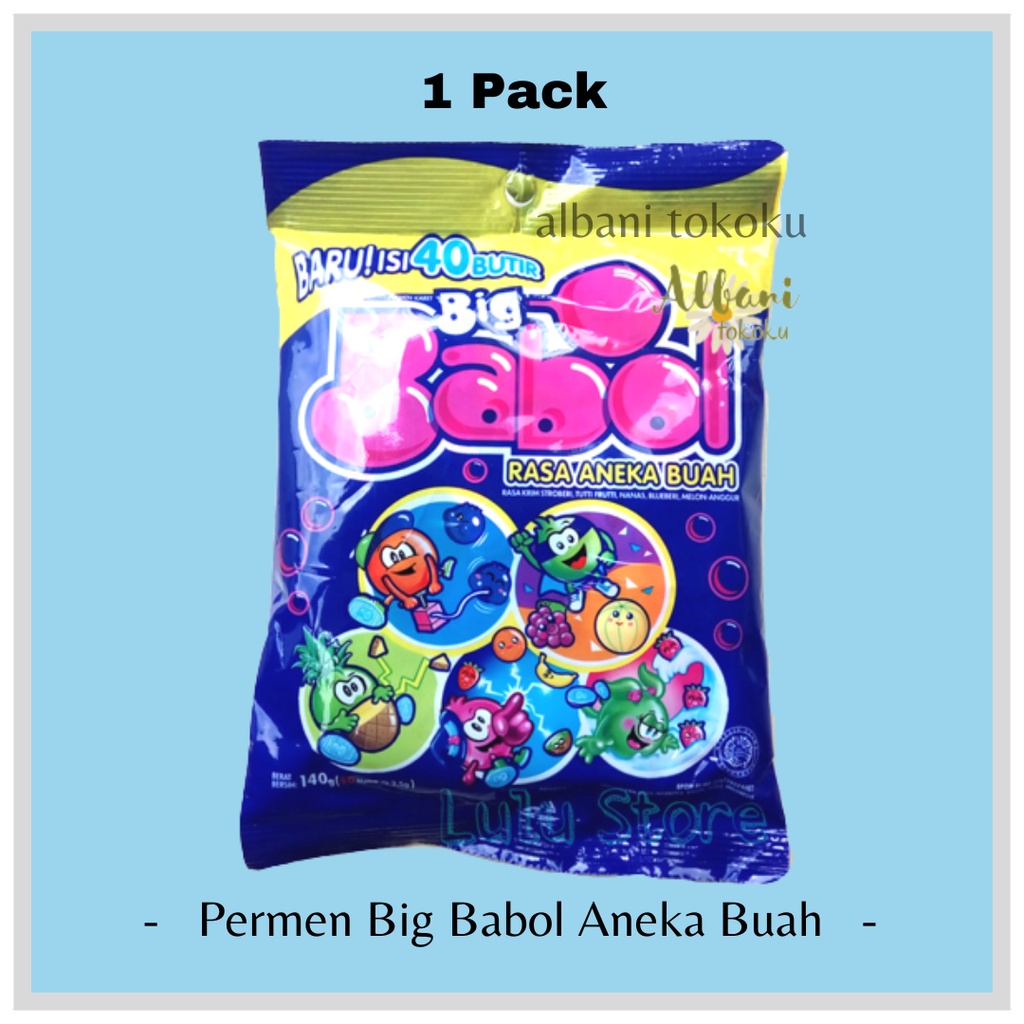 

Permen Big Babol Rasa Aneka Buah Kemasan 140 gr - Permen Karet - Permen Bubble - Isi 40 Butir