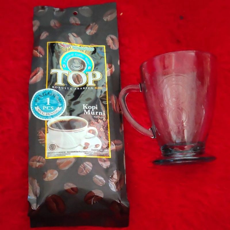 

top kopi murni 158gr bonus gelas mug cantik terbaru