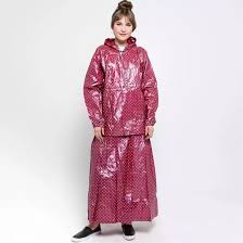 Jas Hujan Rok Polkadot Plevia POP 870 Stelan / Setelan Jaket Celana Perempuan Jaket