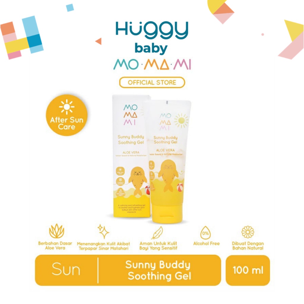 Momami Sunny Buddy Soothing Gel | Krim Tabir Surya Bayi Anak