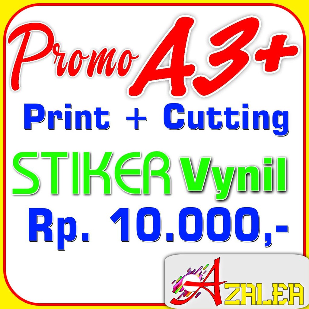 

CETAK STIKER KEMASAN VINYL A3+ CUTTING