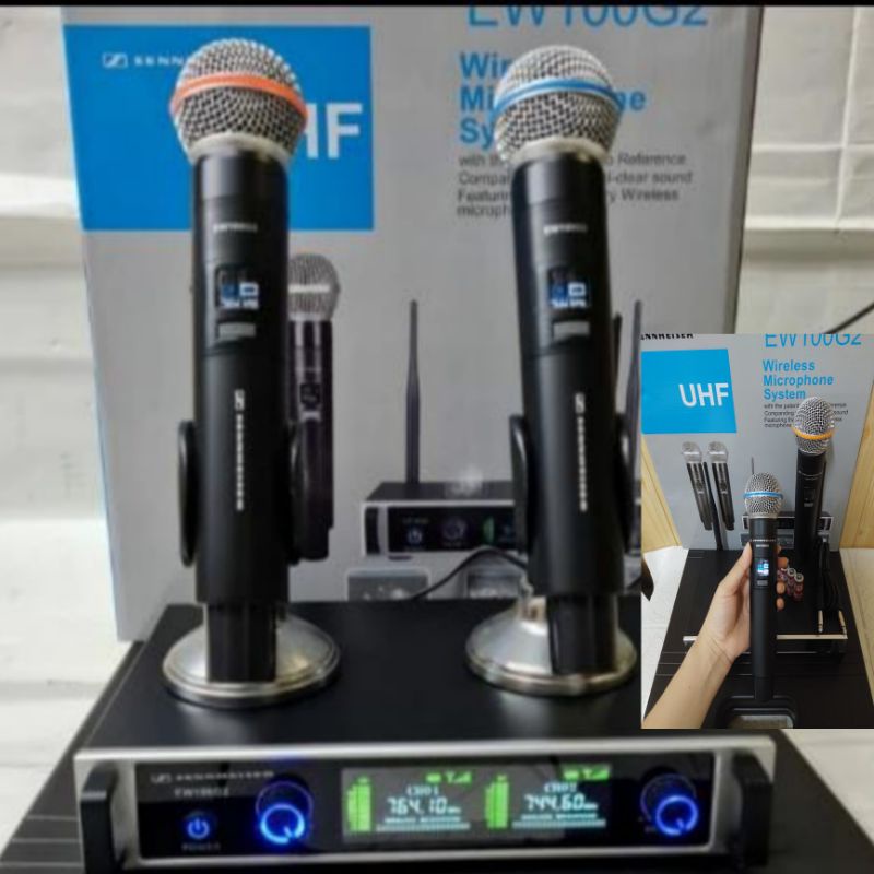 MIC WIRELESS SENNHEISER EW100 G2 HANDHELD PEGANG2 SENNHEISER EW100G2