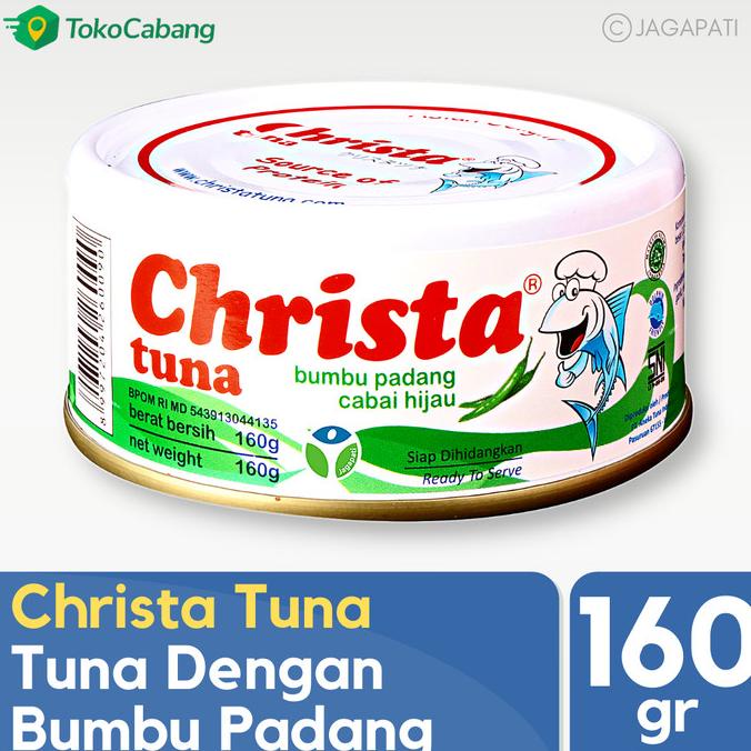 

Christa Tuna - Tuna Padang Cabai Hijau 160gr - Tuna Kaleng - Lauk