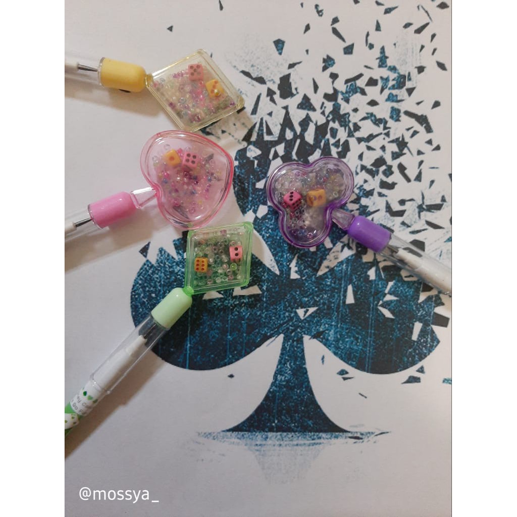 

Pensil Benzia Karakter Poker Glitter Pencil Susun Pocker