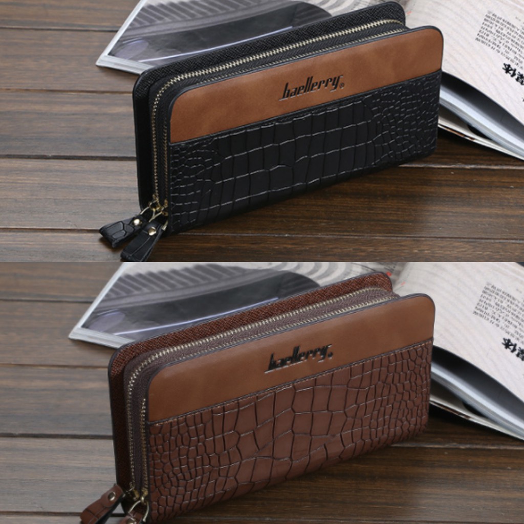 100% ORI Dompet Import Baellerry Pria Panjang America Double Zhipper-S6332