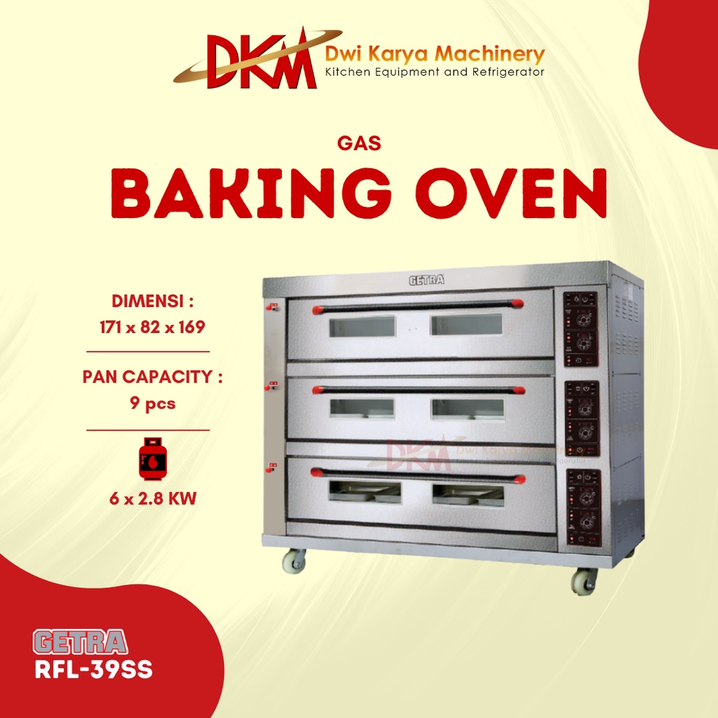 OVEN GAS 3 DECK 9 TRAY GETRA RFL-39SS