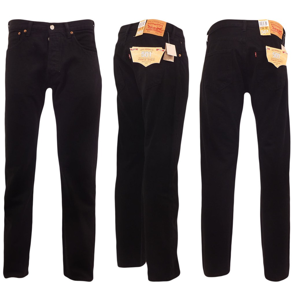 Levis 501 Black - Celana Jeans Pria