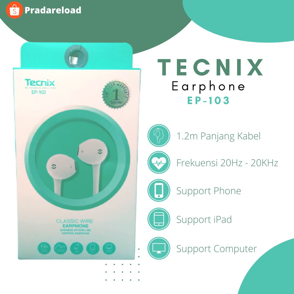 Headset Tecnix EP-103 / Earphone Tecnix