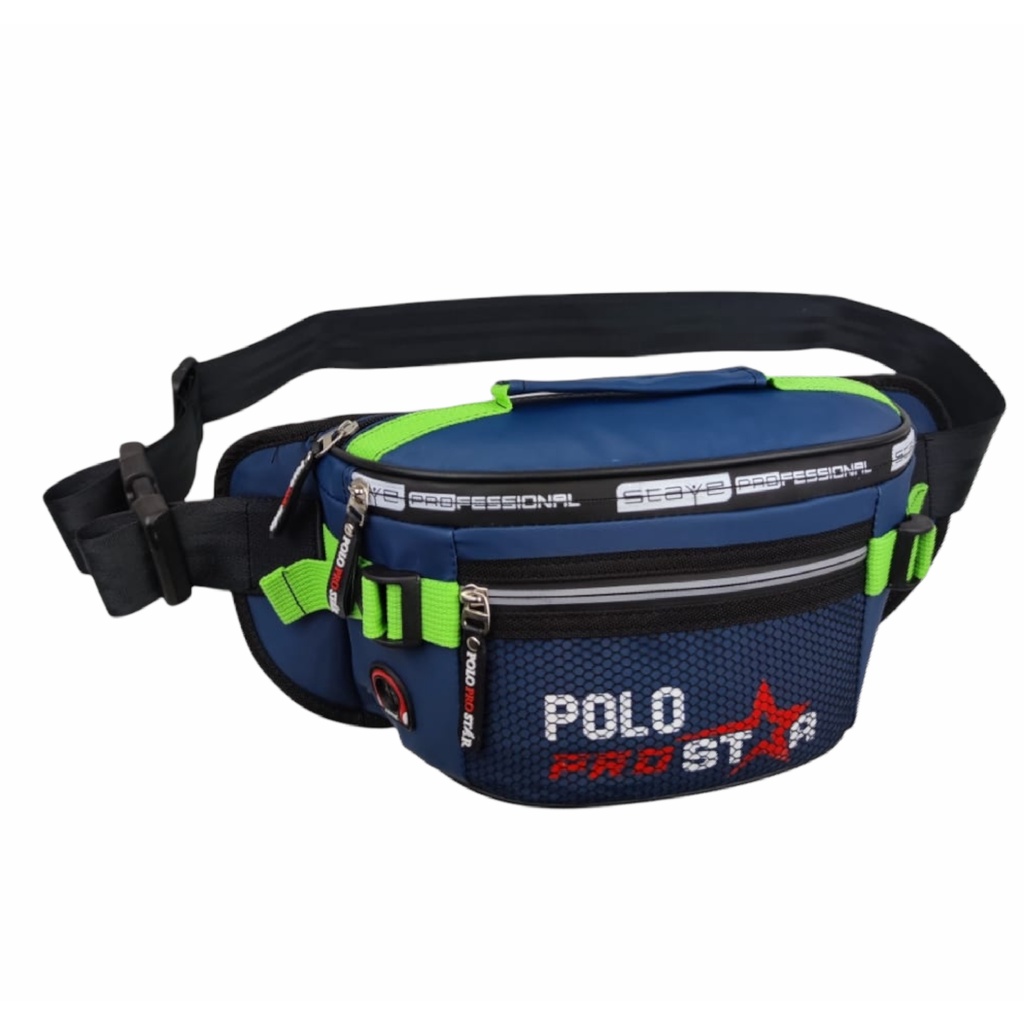 Tas Pinggang Anti Air Bahan Tebal Merk Polo Prostar Waistbag Waterproof Tas Selempang Bahu Pria