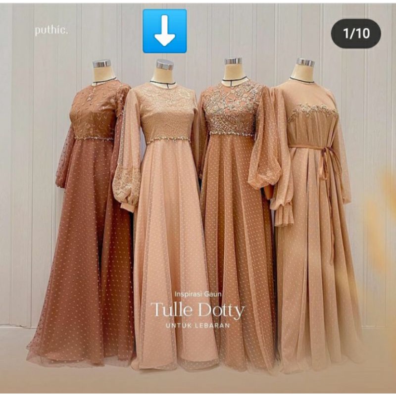 GAUN ARUMI NUDEBROWN BY PUTHIC.ID