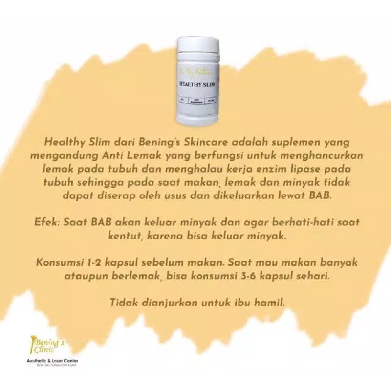 Supplement Pelangsing dr Oky Pratama / Benings Clinic / Benings Skincare