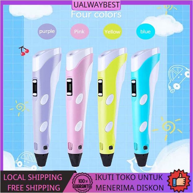 Pena 3D Murah Drawing Lukis ABS Filamen Mainan DIY/3D printing art pen untuk membuat kerajinan grafiti DIY kids set