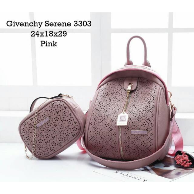 Ransel Givenchy Serene Set 2in1 kode 3303 Tas Import Tas Grosir Tas Batam Tas Murah Tas Wanita