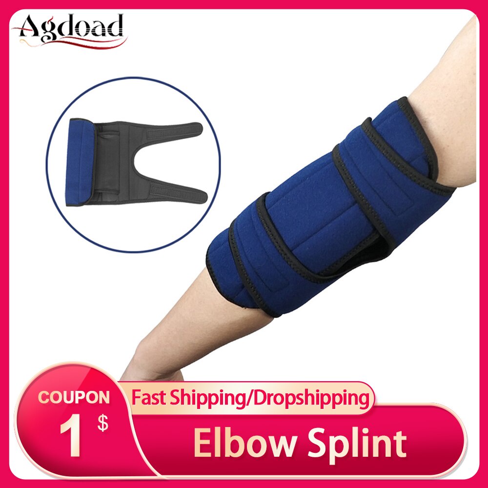 PREORDER Adjustable Lengan Belat Penjepit Siku Dukungan Pemulihan dengan 2 Tetap Pelat Baja