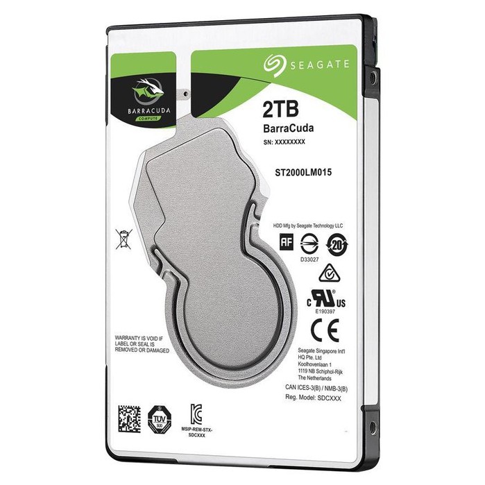 SEAGATE BarraCuda 2TB ST2000LM015 2,5&quot; 5400 RPM 128MB Hard Drive