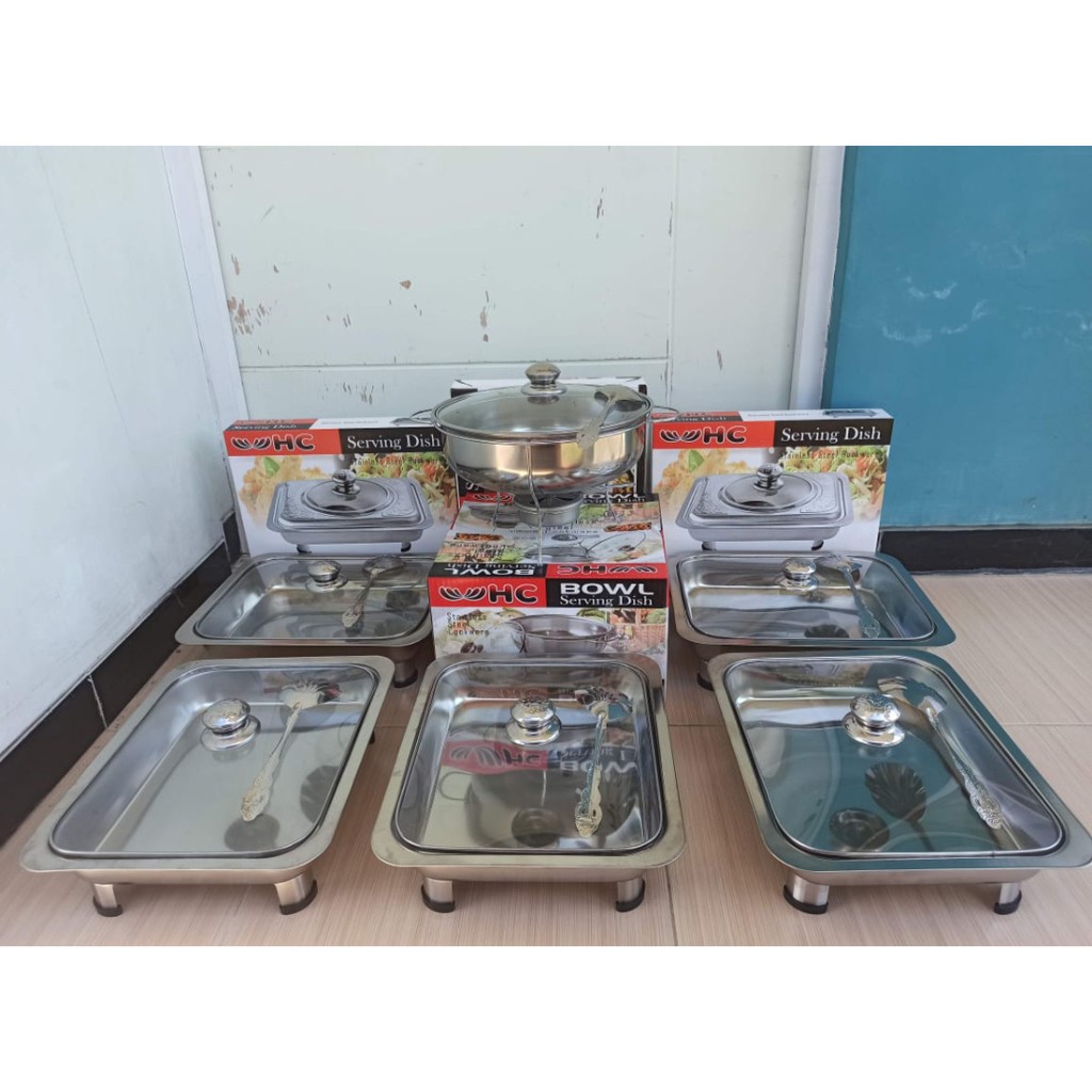 Bowl Serving Dish Set/Prasmanan Tutup Kaca HC