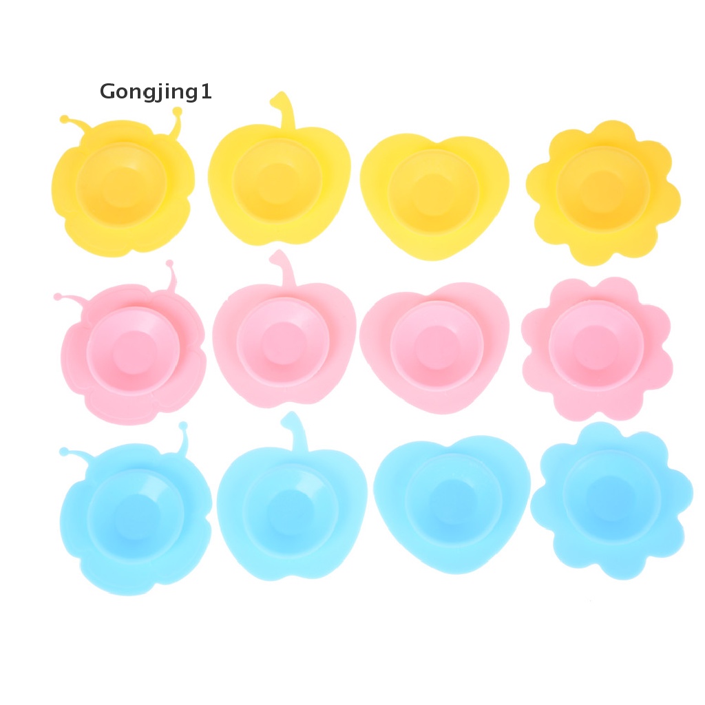 Gongjing1 1pc Pad / Bantalan Suction Cup Silikon Anti slip Untuk Peralatan Makan Bayi / Anak