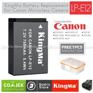 Kingma Baterai LP-E12 Canon Battery EOS M M2 M10 M50 M100 100D Rebel SL1 Etc