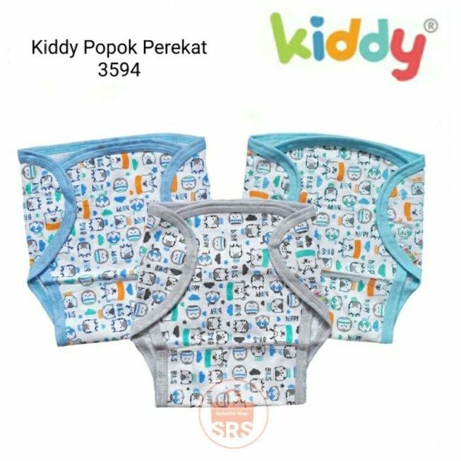 (3 Pcs) Kiddy Popok Tali Bayi Kain Katun Velcro - Baby Diaper Cotton Newborn POPOK TALI KIDDY isi 3