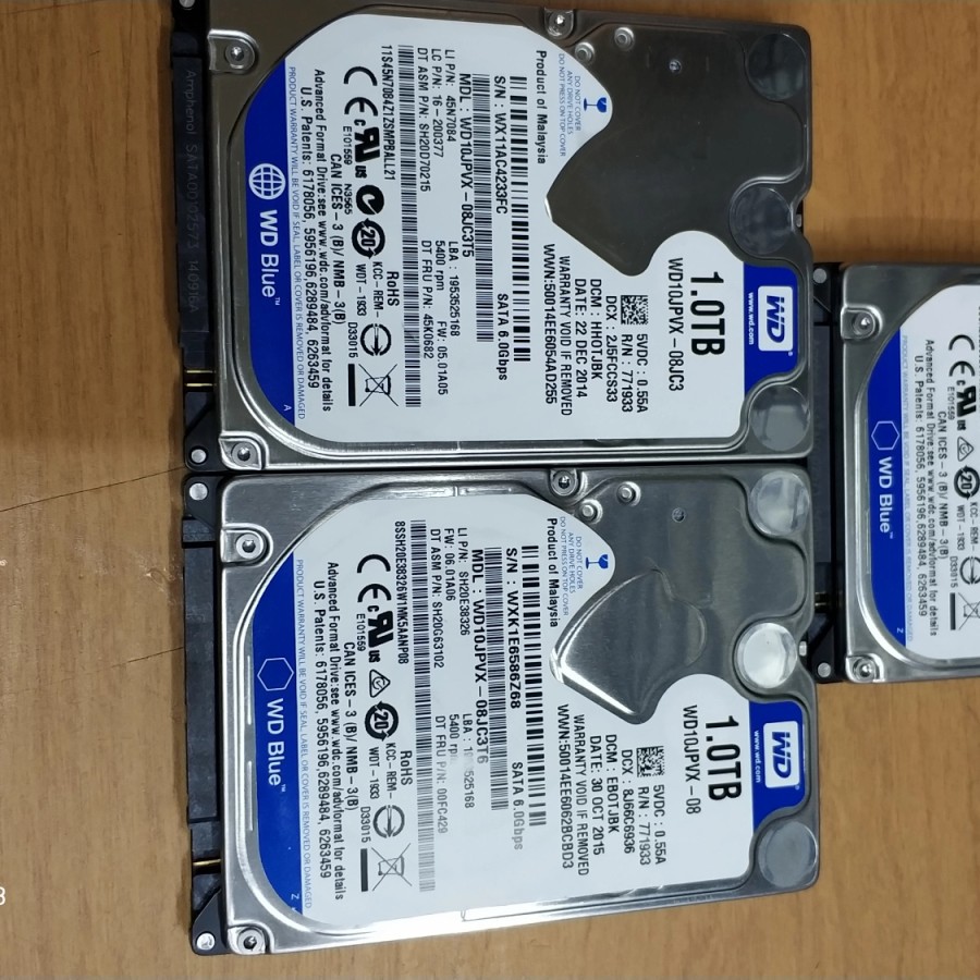 WD Blue laptop notebook 1TB 2.5&quot; HDD/ Harddisk Internal dan external