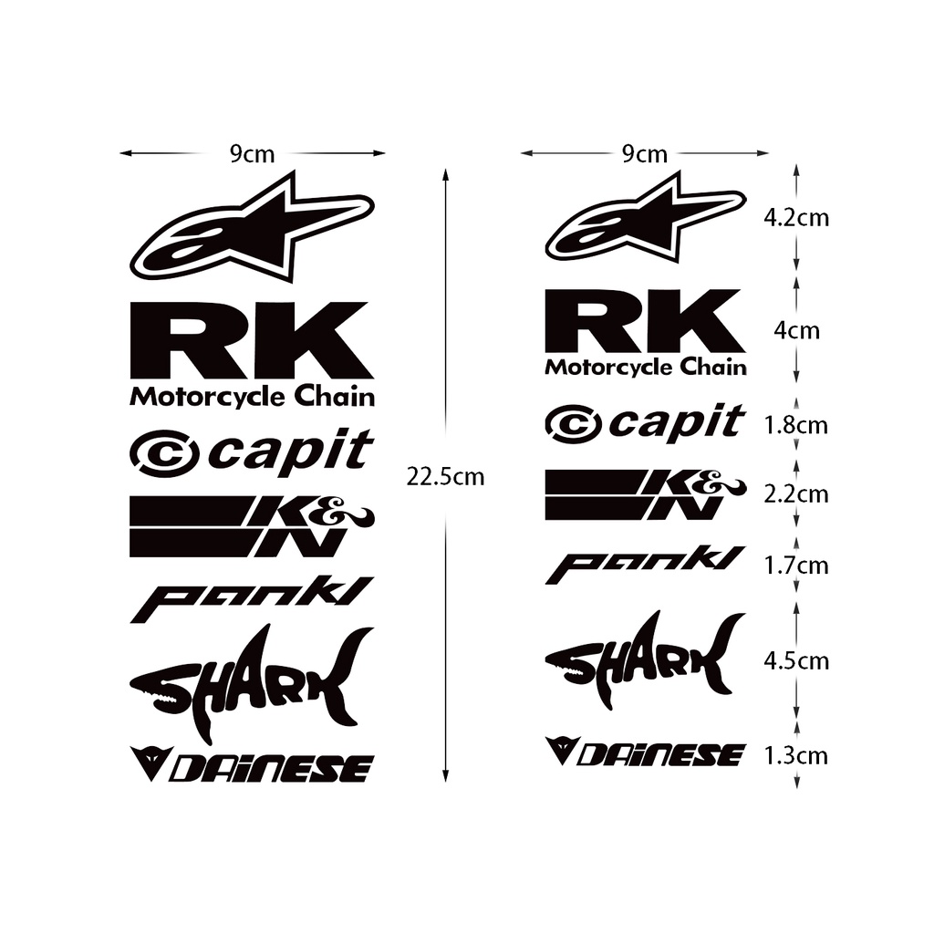 Stiker Reflektif Motif RK Sponsor Untuk Dekorasi Motor YAMAHA