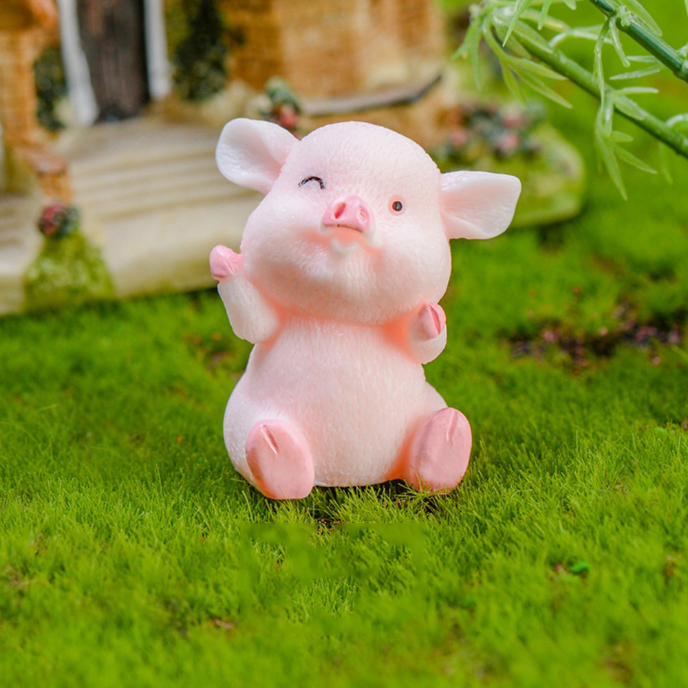 Miniatur Babi Bahan Resin Untuk Aksesoris Rumah Boneka