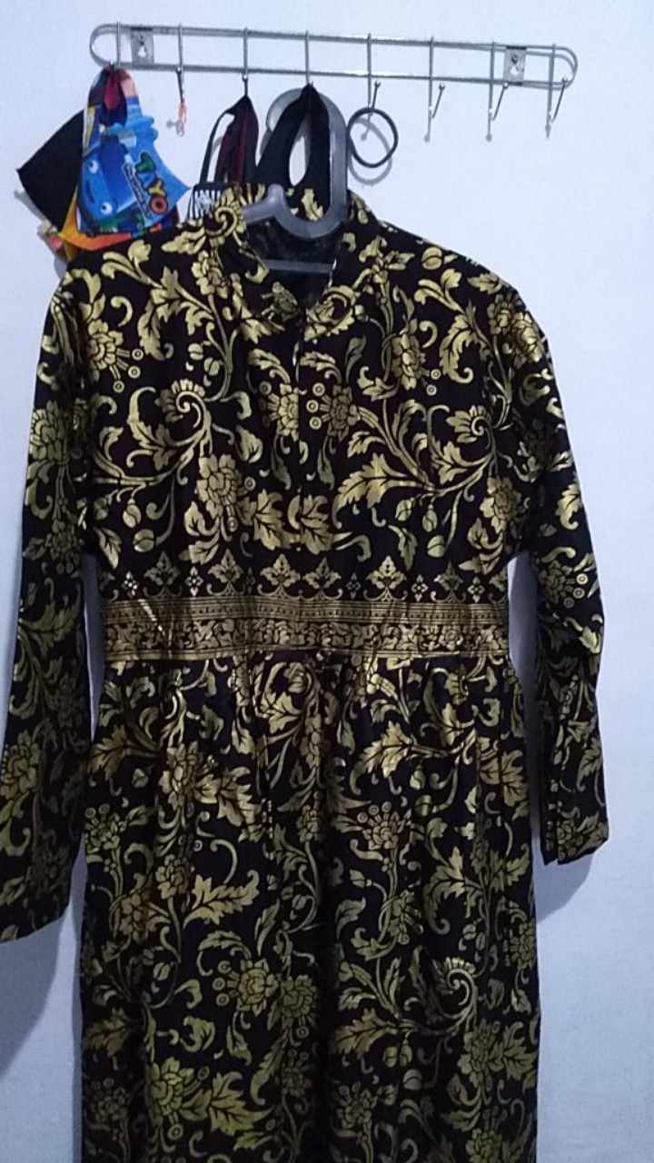 Ms Gamis Batik Sriwedari Maxi Super Jumbo Xxxl Ld 120c. Bumil/busui Katun Sogan