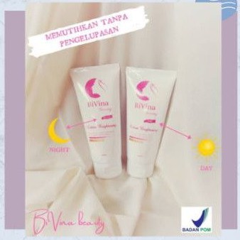 Body lotion siang dan malam/brightening pemutih kulit tanpa mengelupas bivina beauty