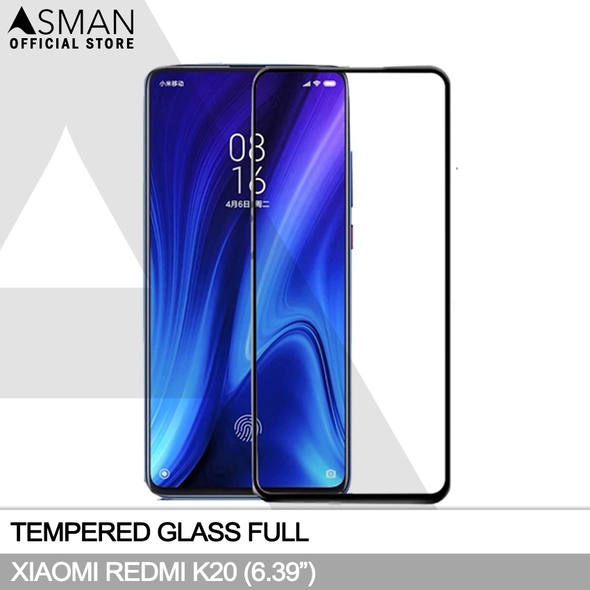 Tempered Glass Full Xiaomi Redmi K20 (6.39&quot;) | Anti Gores Kaca - Hitam