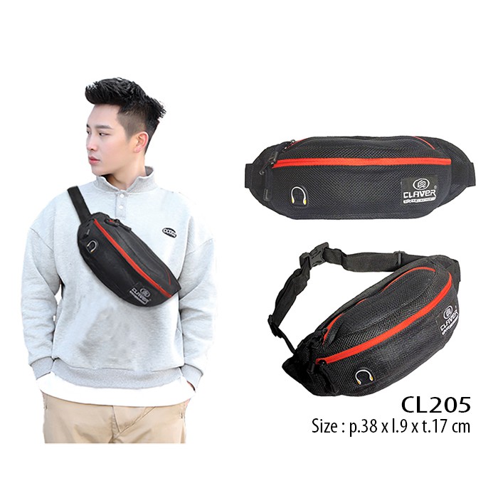 WAISTBAG // SLINGBAG CLAVER TAS PINGGANG PRIA WANITA