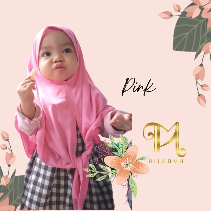 Jilbab Segitiga Bayi Usia 0-3 tahun premium | Hijab Anak tk baby perempuan newborn lucu 6 sampai 1 thn | kerudung sekolah lembut sd  terbaru
