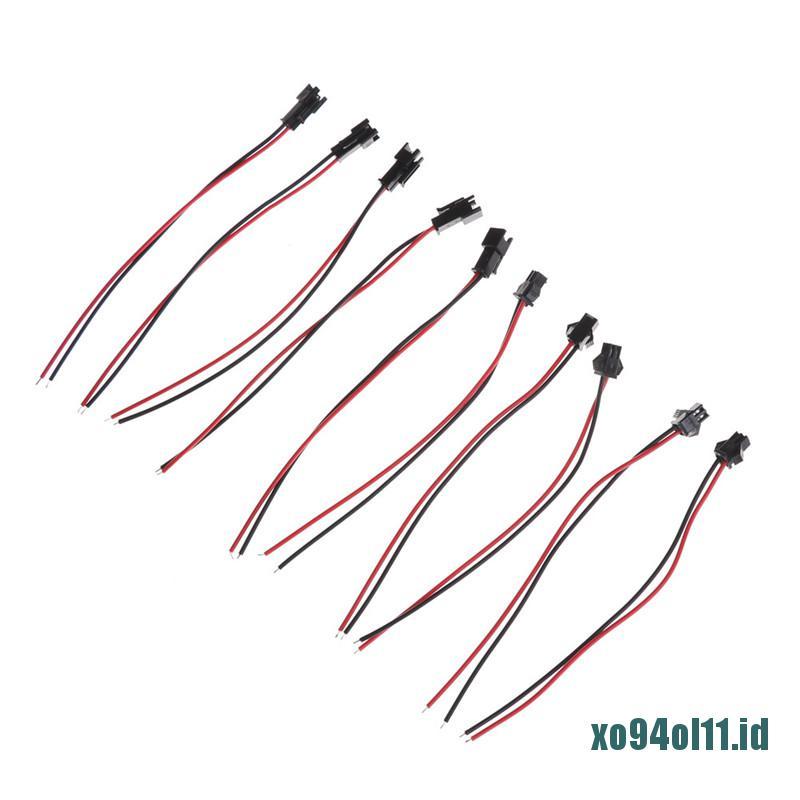 &lt; Xo94 &gt; 10pcs Kabel Adapter Konektor Baterai 2 Pin 10cm Untuk Lampu Strip Led