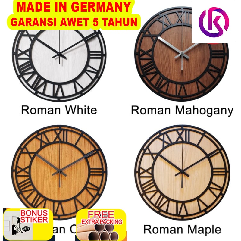 

Murah Jam Dinding Roman Wall Clock Mesin Sweep Movement