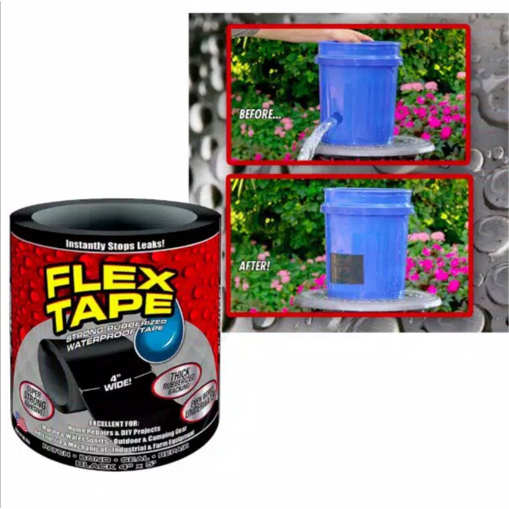 [COD]FLEX TAPE 4&quot;X 1,5 M LAKBAN SUPER KUAT WATERPROFF ISOLASI AJAIB