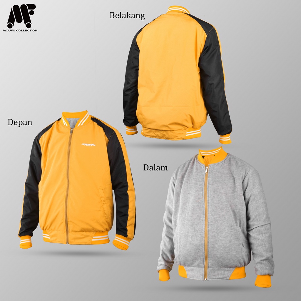 JAKET Sukajan Polos  BULAK BALIK PRIA DAN WANITA/jaket bassball polos/jaket motor/jaket touring/jake