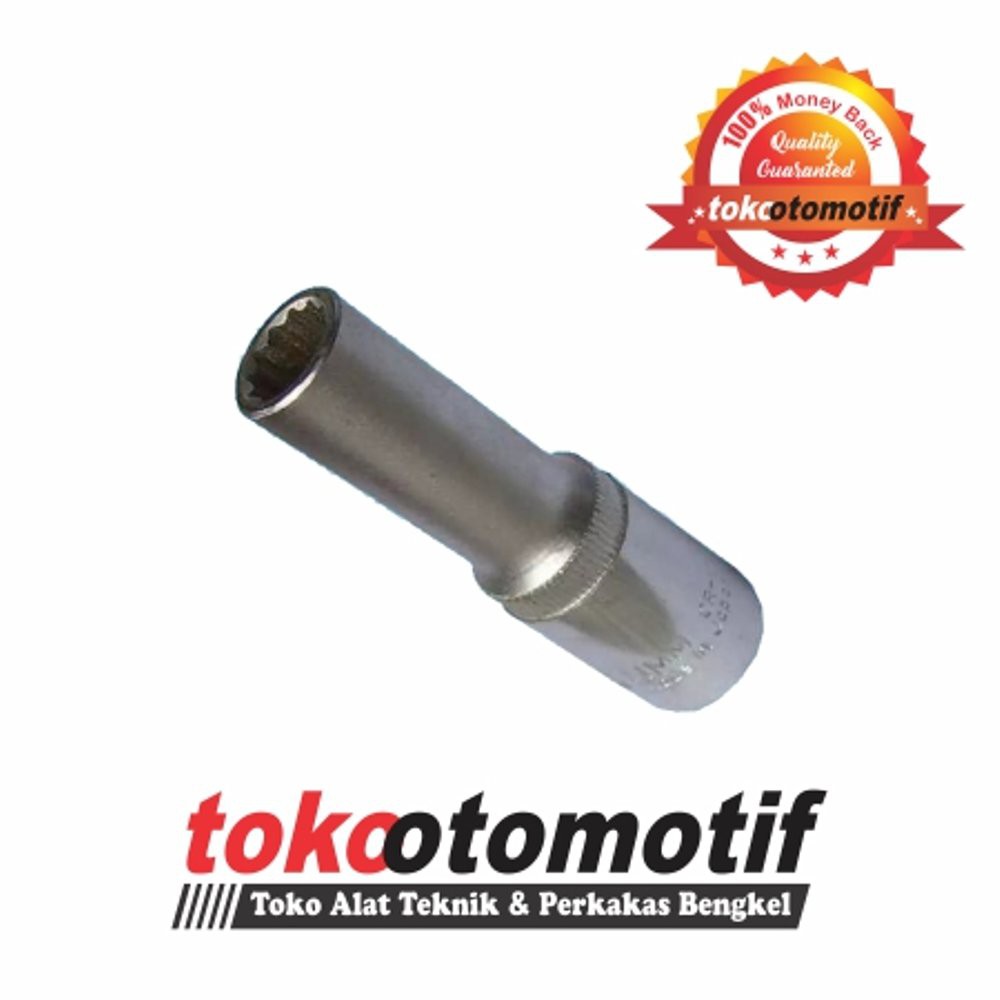 Mata Kunci Sok Panjang 1/2" - 12 pt - 14 mm TEKIRO | Sock Shok Shock Soket