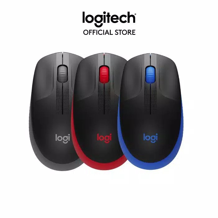 Logitech M190 Full-Size Wireless Mouse Original Garansi resmi 1 tahun