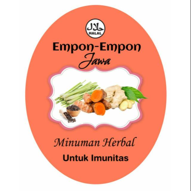 

STICKER MINUMAN HERBAL ISI 100 PCS