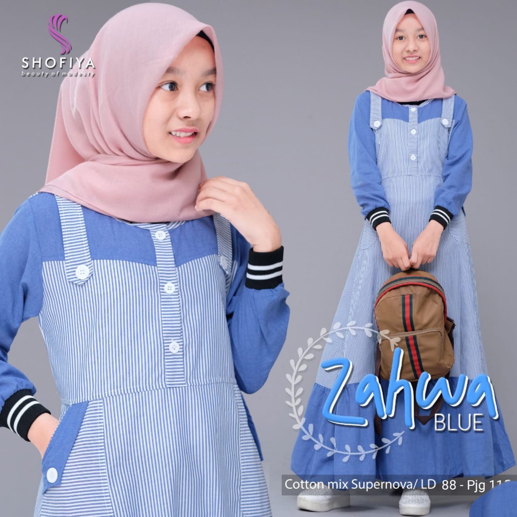 Zahwa Teen Dress Anak Wanita Syari by Shofiya BTC