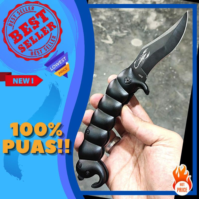 PISAU LIPAT KECIL KALAJENGKING STAINLESS STEEL TAJAM SURVIVAL HUNTING BERBURU OUTDOOR SERBAGUNA