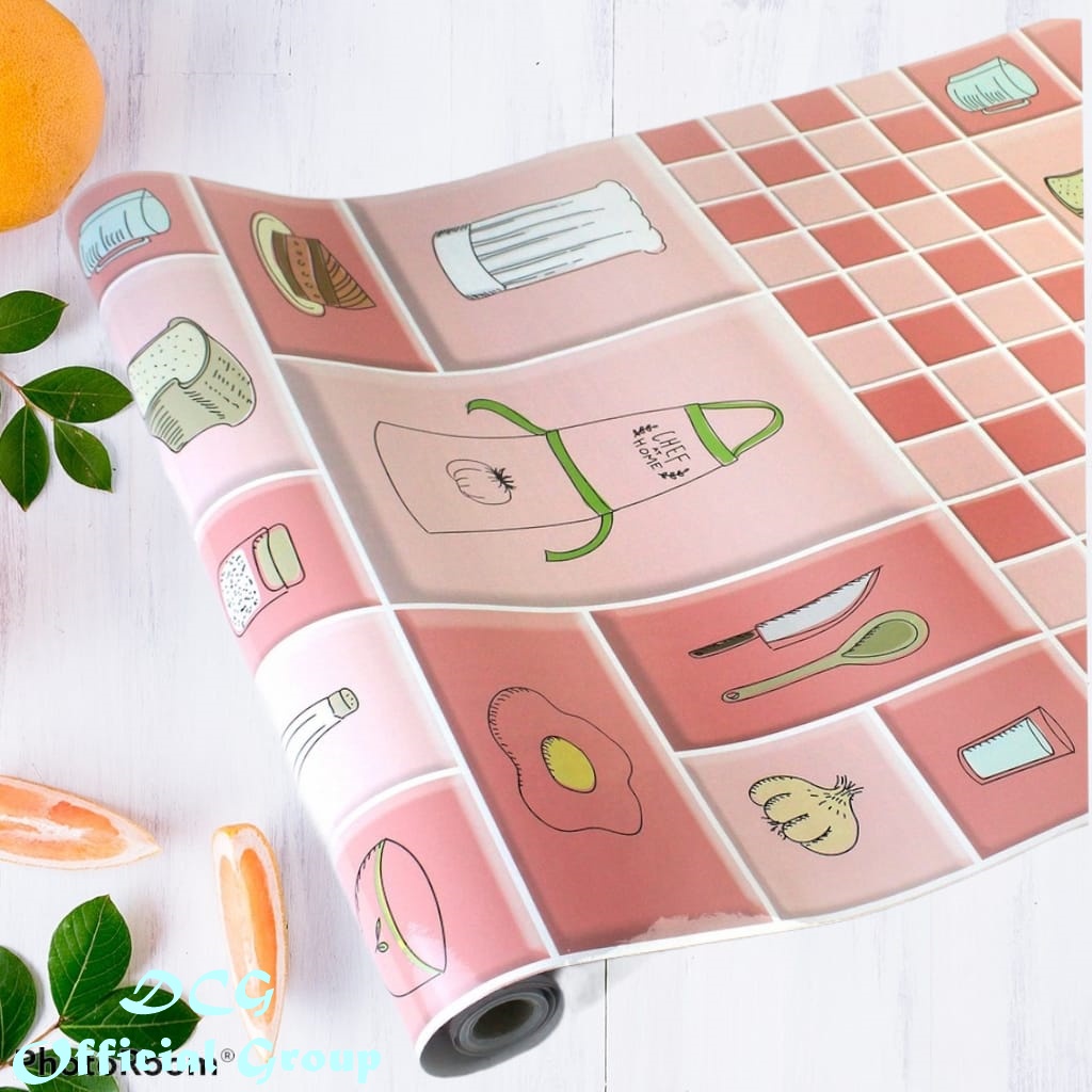 WALLSTIKER DAPUR Wallpaper Stiker Kitchen Sticker murah anti air minyak tahan panas 60 CM X 5M 121