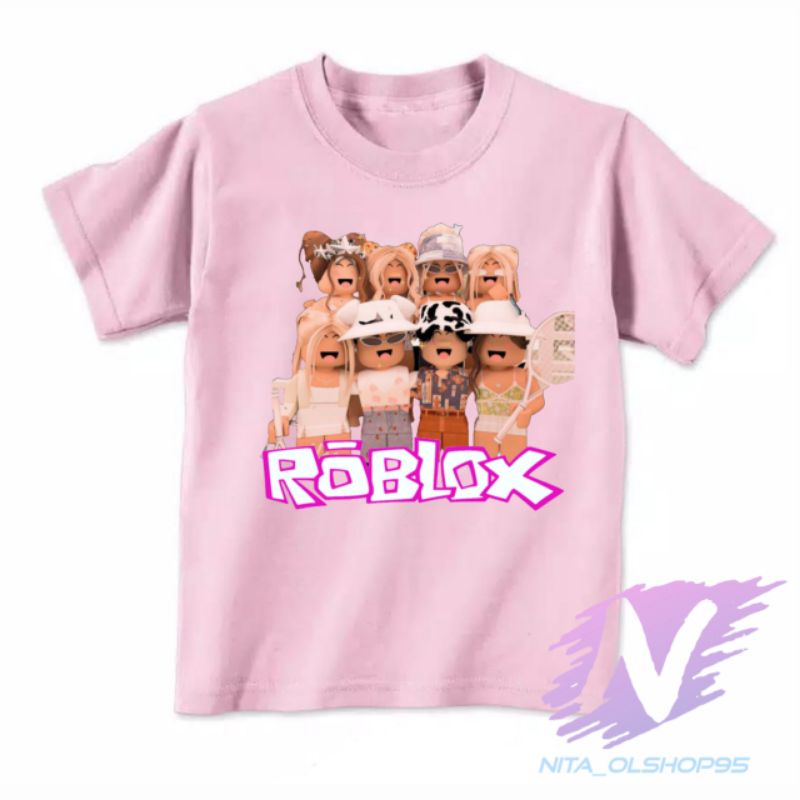 kaos anak roblox minecraf game roblox chibi bahan premium