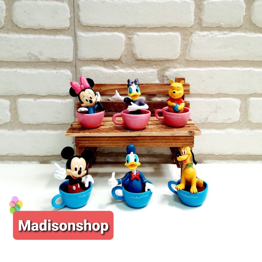 Mickey Mouse Disney Cake Topper Figure Set koleksi mainan anak murah